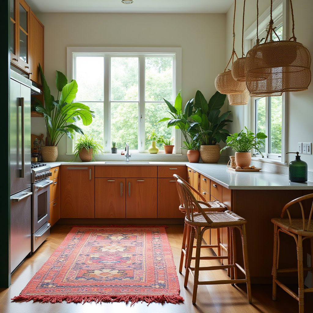 boho kitchen rug ideas 13