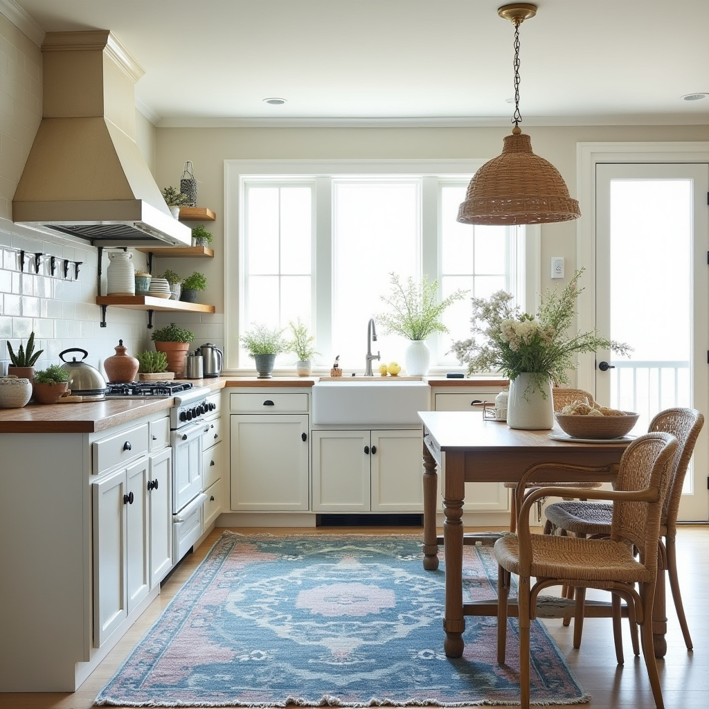 boho kitchen rug ideas 16