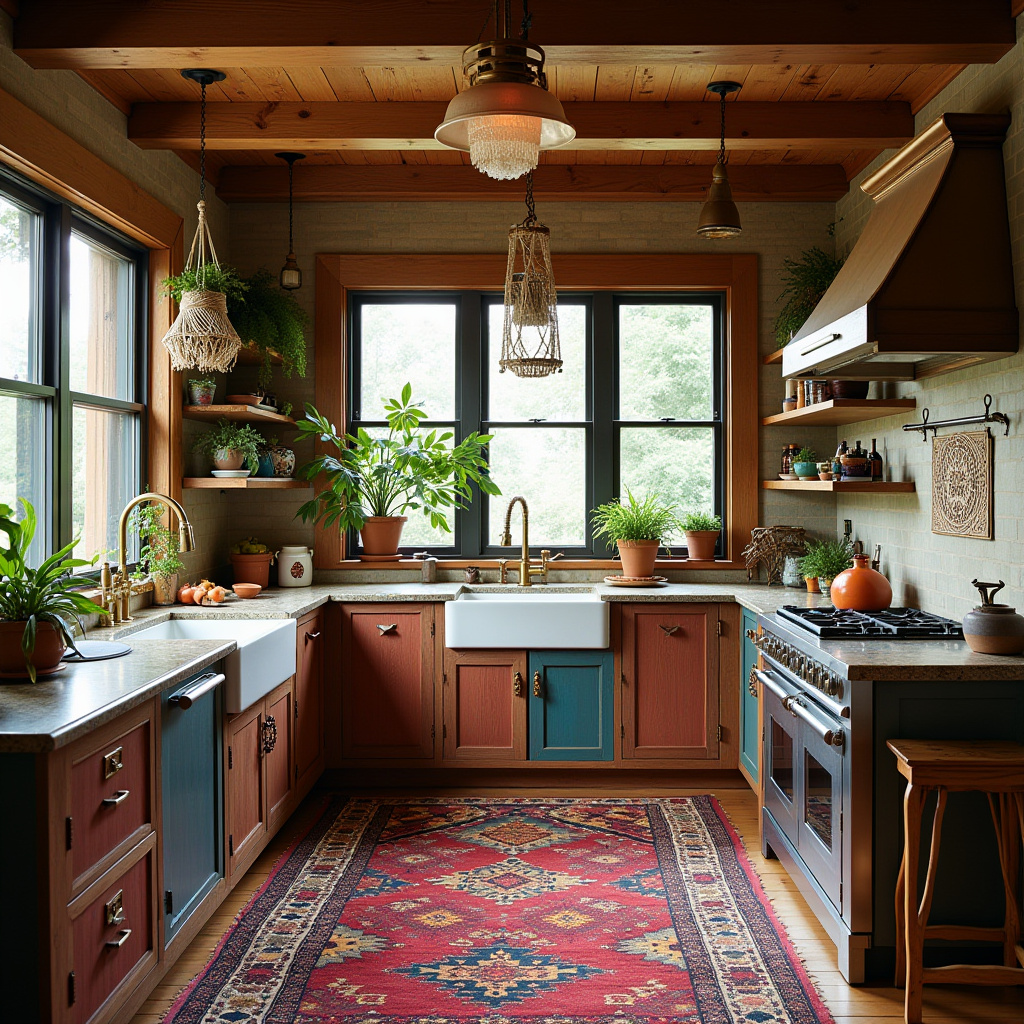 boho kitchen rug ideas 17