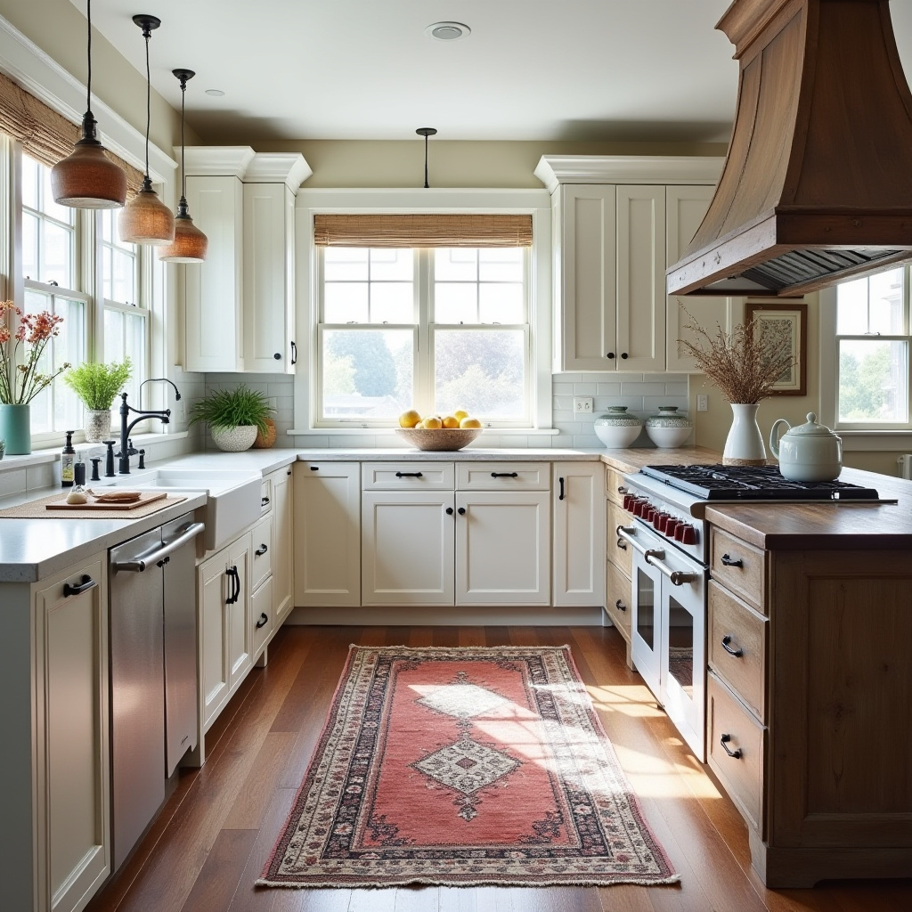 boho kitchen rug ideas 19
