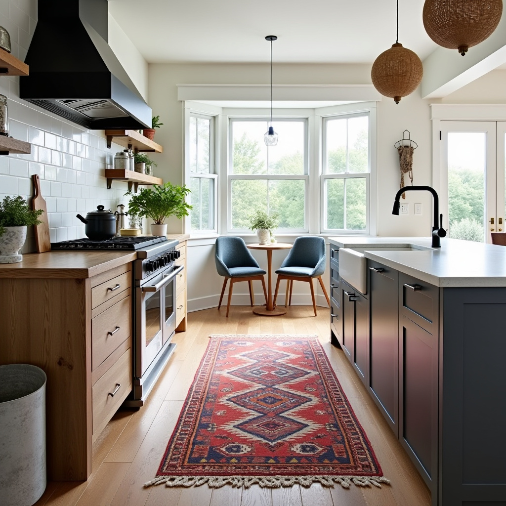 boho kitchen rug ideas 20