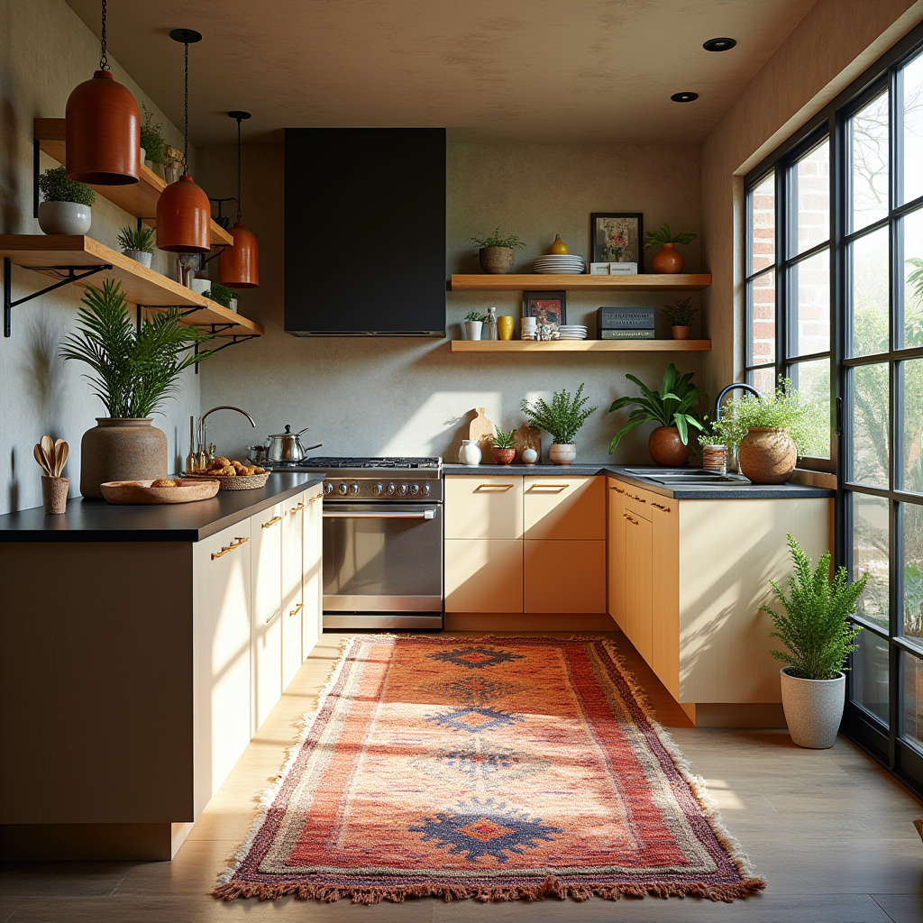 boho kitchen rug ideas 3