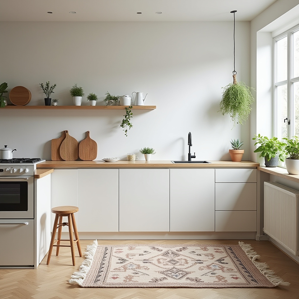 boho kitchen rug ideas 33