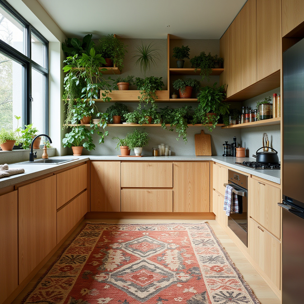 boho kitchen rug ideas 35