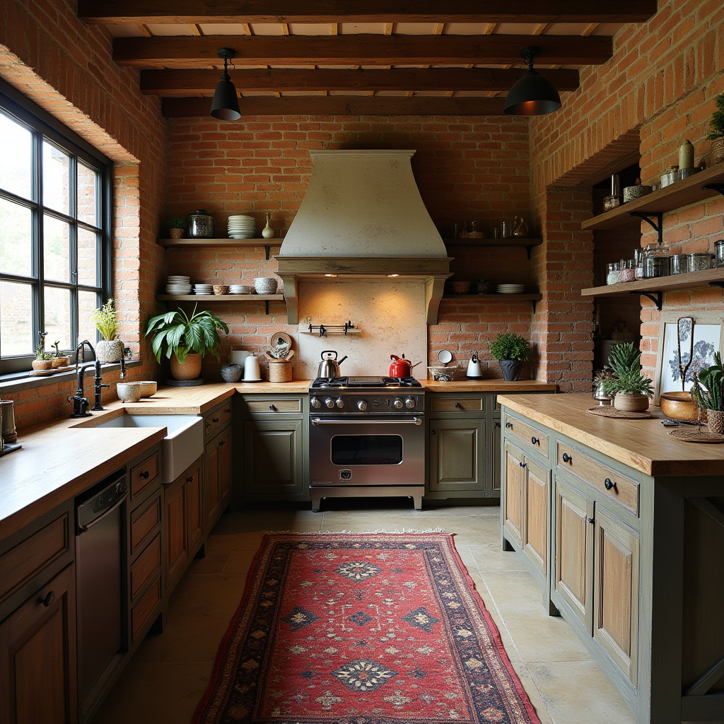 boho kitchen rug ideas 6