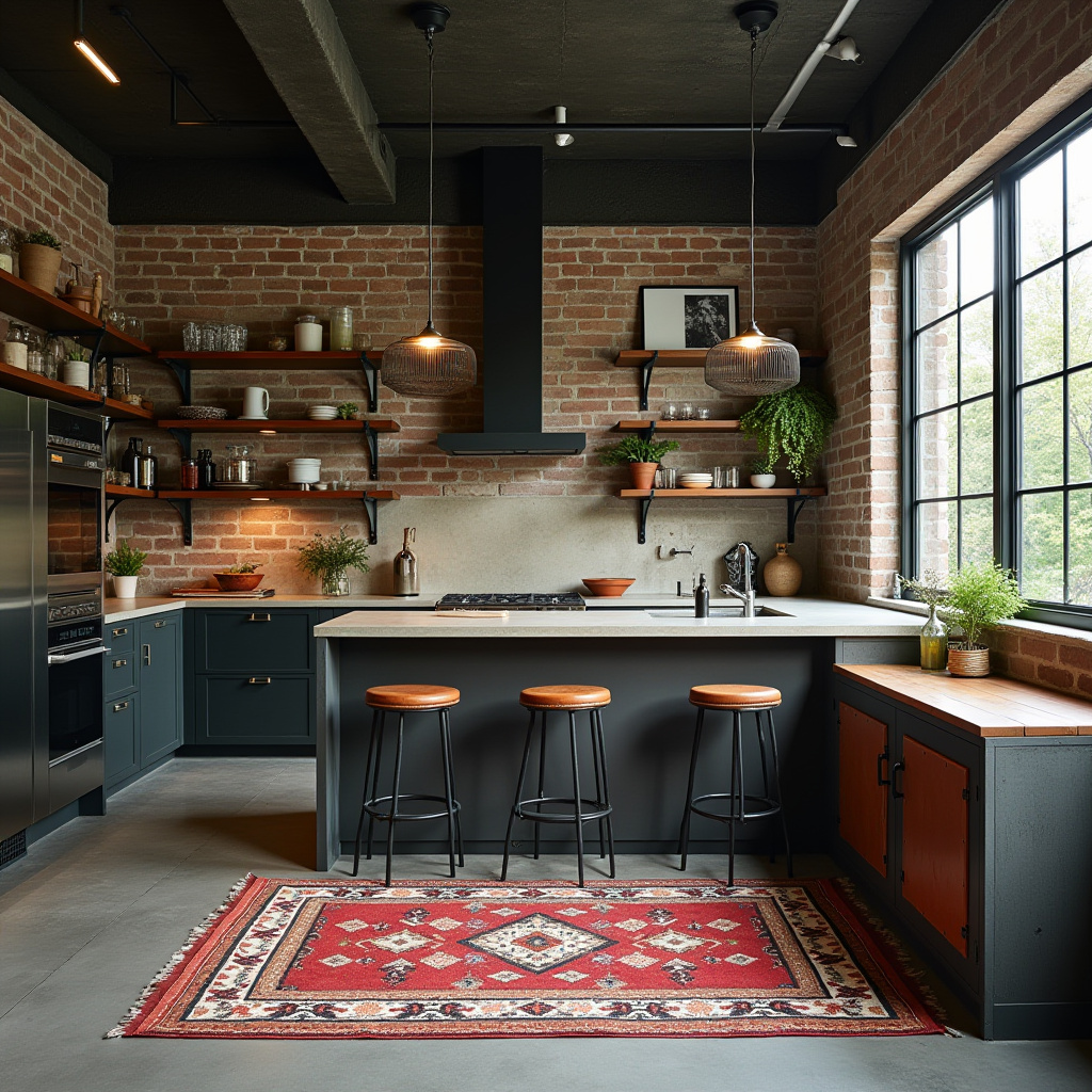 boho kitchen rug ideas 9
