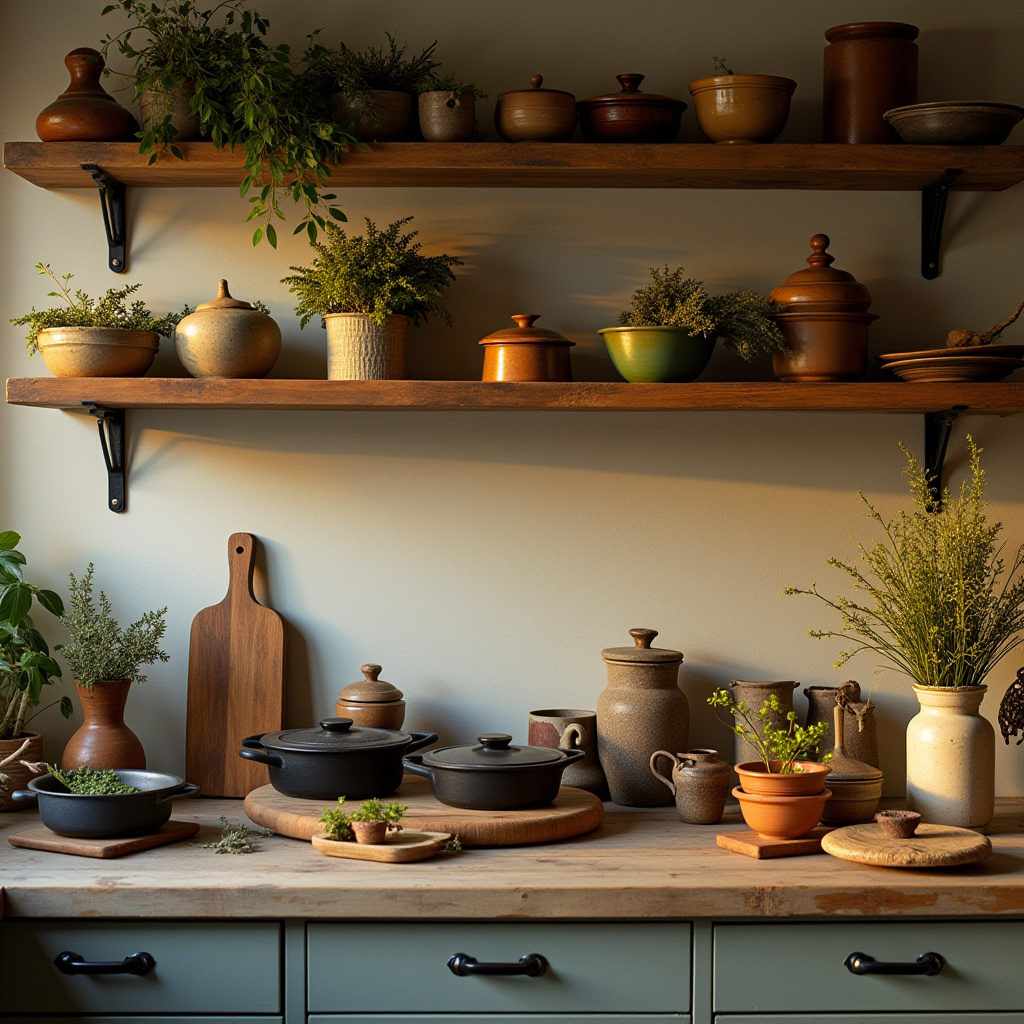 boho kitchen shelves 13