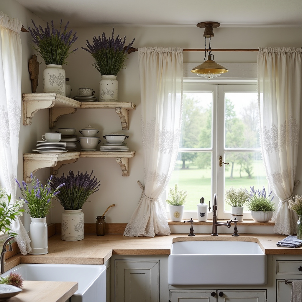 boho kitchen shelves 17