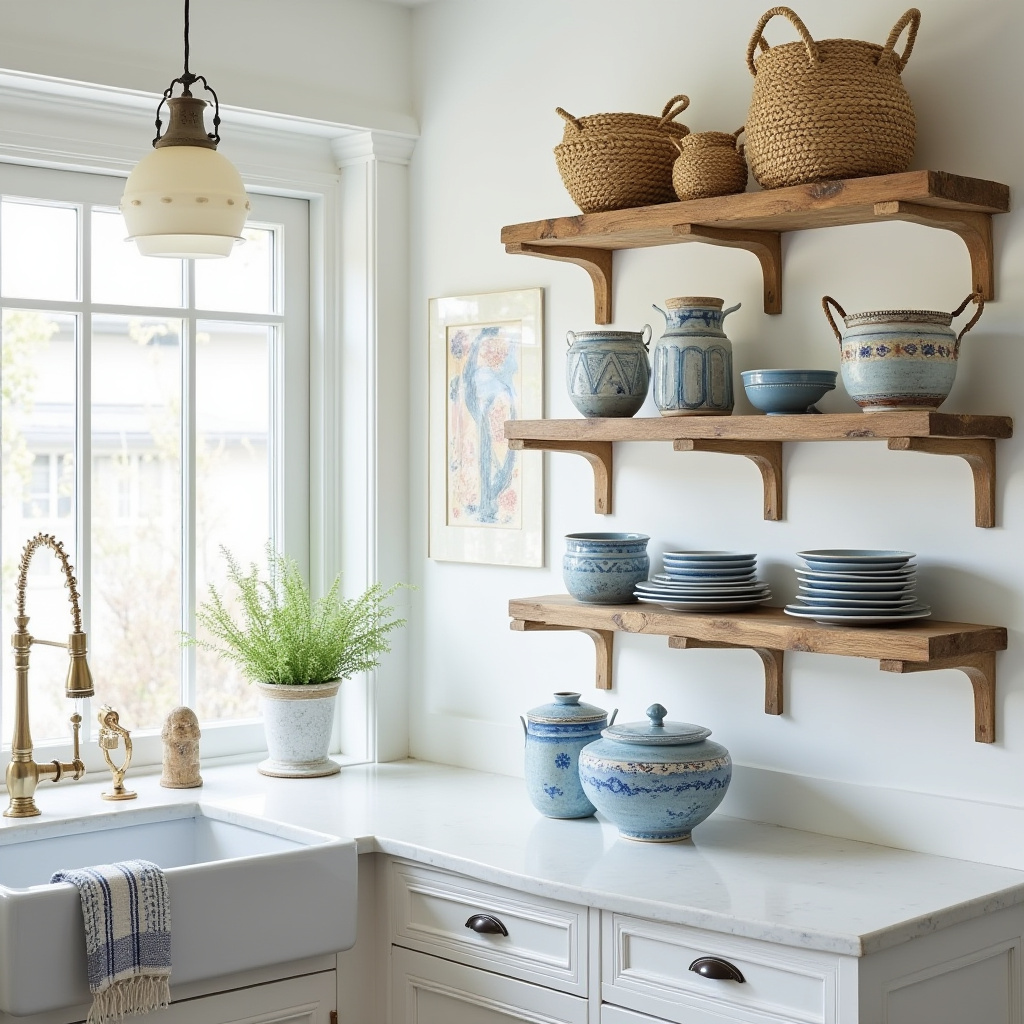 boho kitchen shelves 21