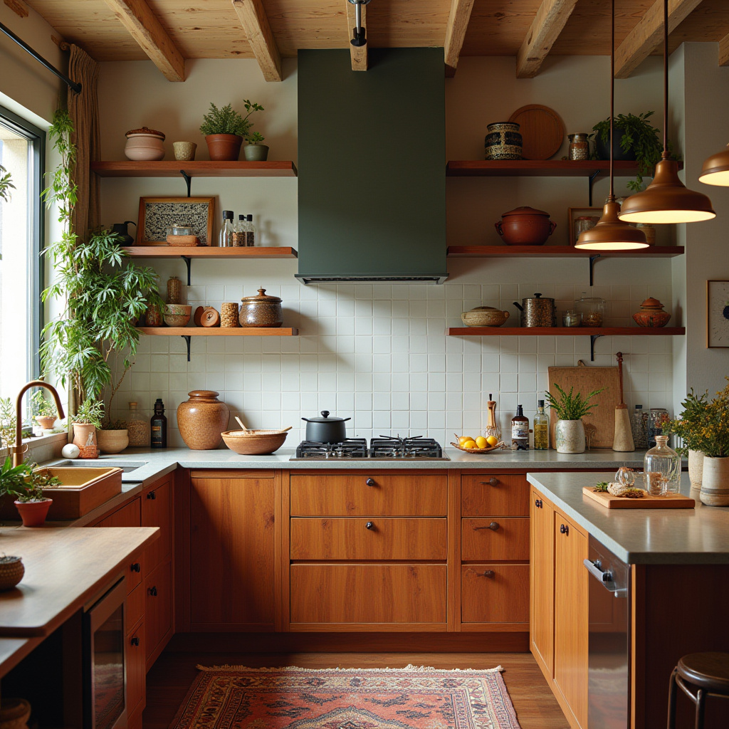 boho kitchen shelves 24