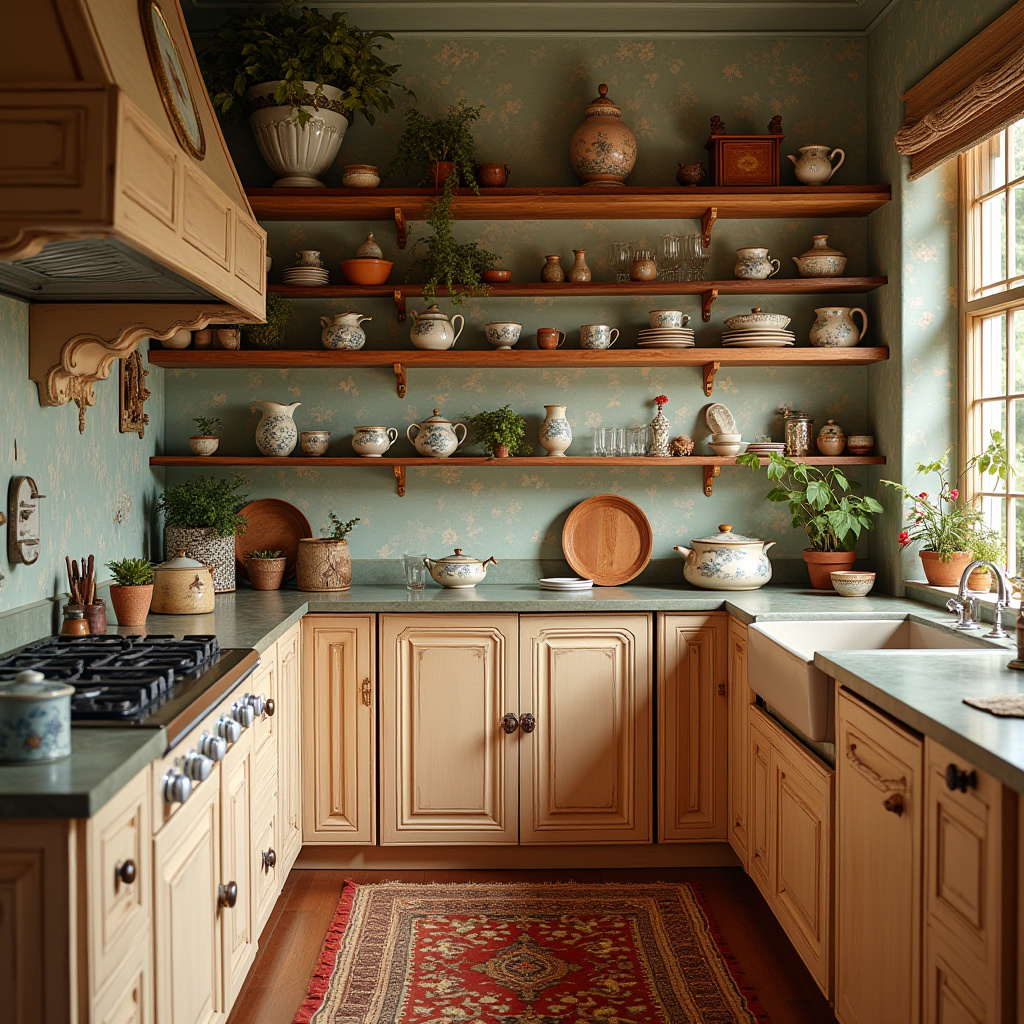 boho kitchen shelves 29