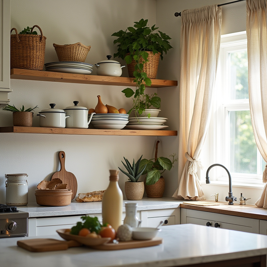 boho kitchen shelves 31