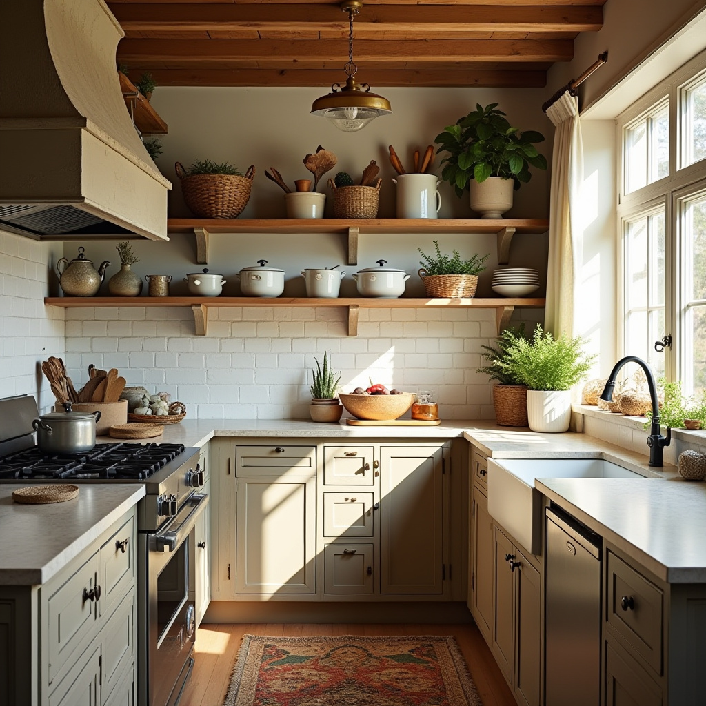 boho kitchen shelves 32