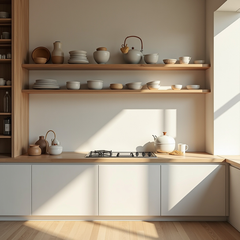 boho kitchen shelves 33