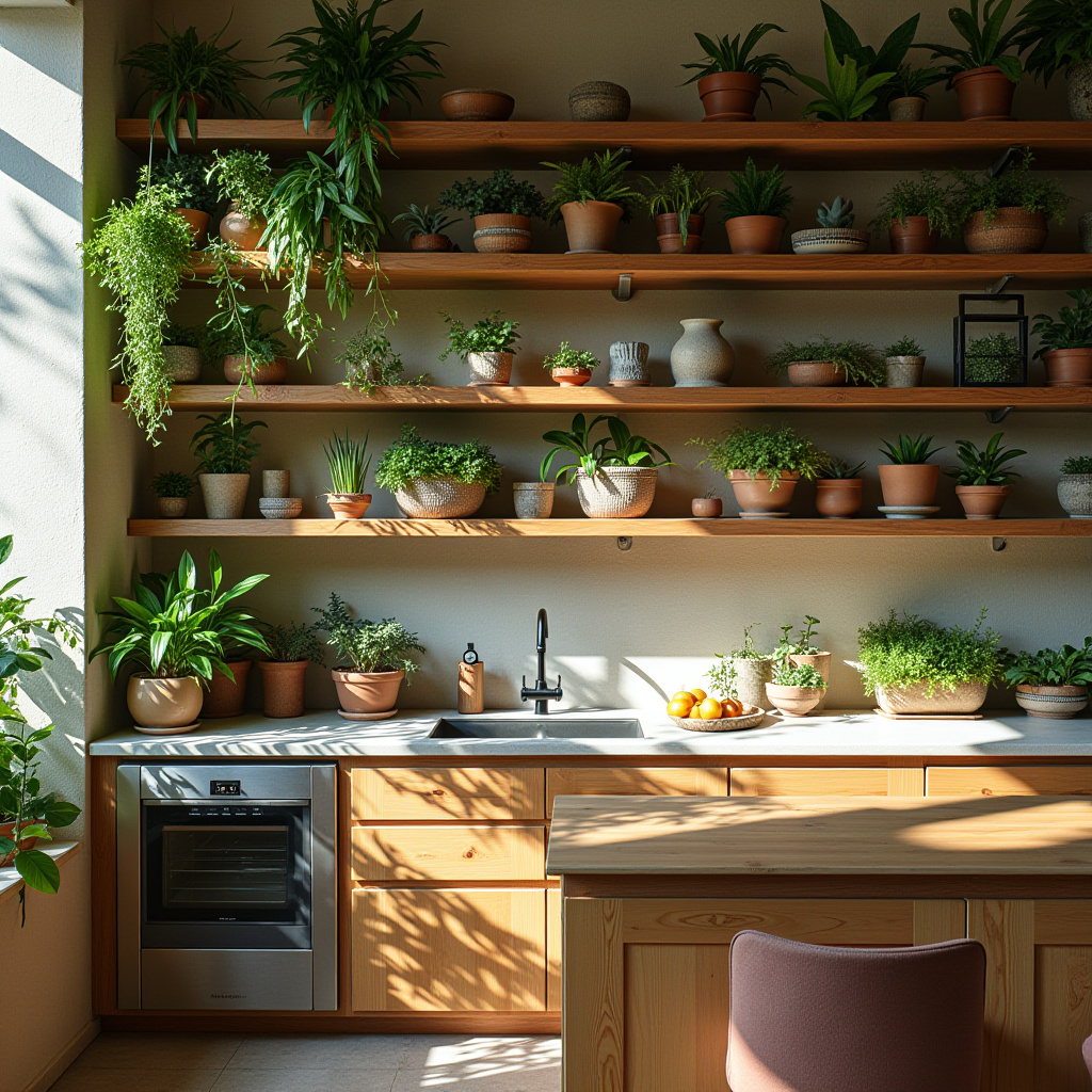 boho kitchen shelves 36