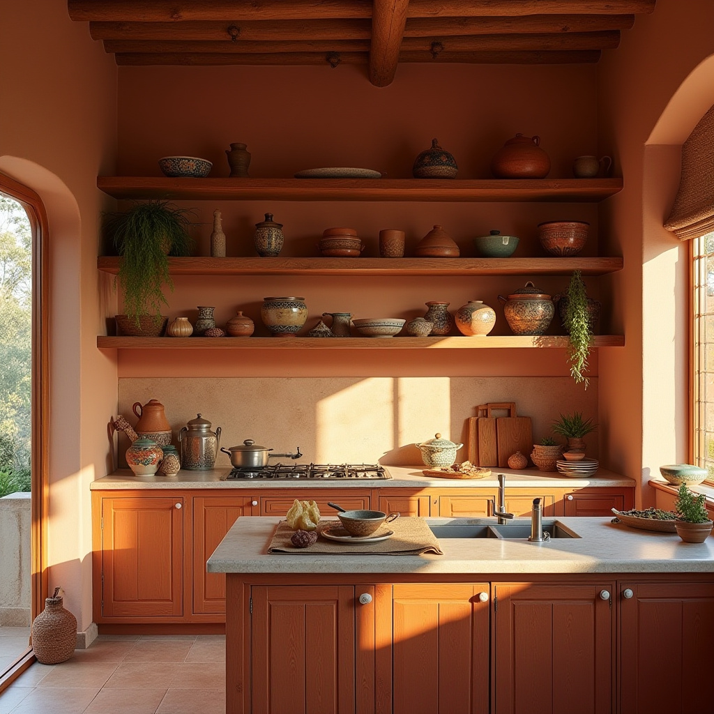 boho kitchen shelves 38