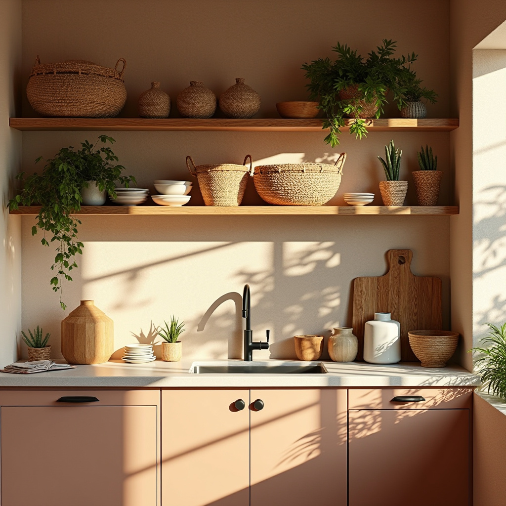 boho kitchen shelves 6