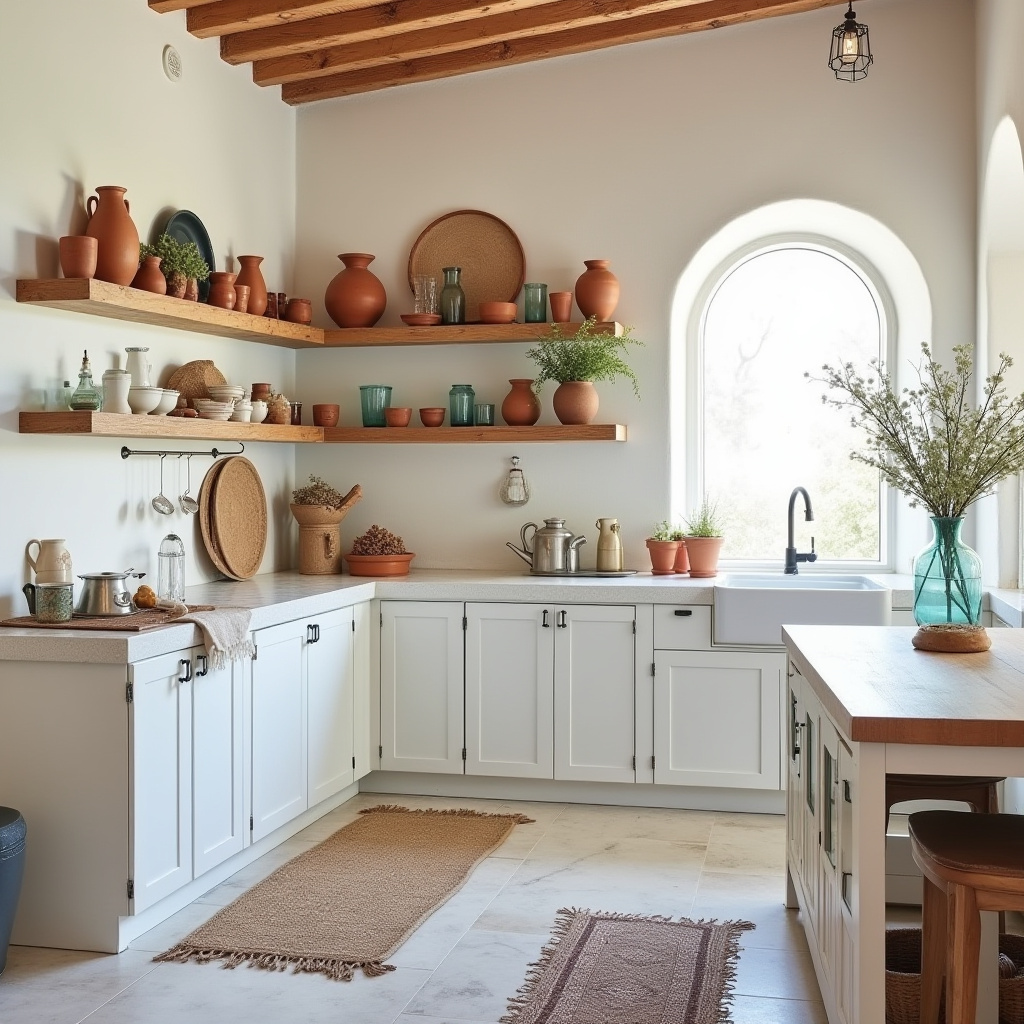 boho kitchen shelves 7