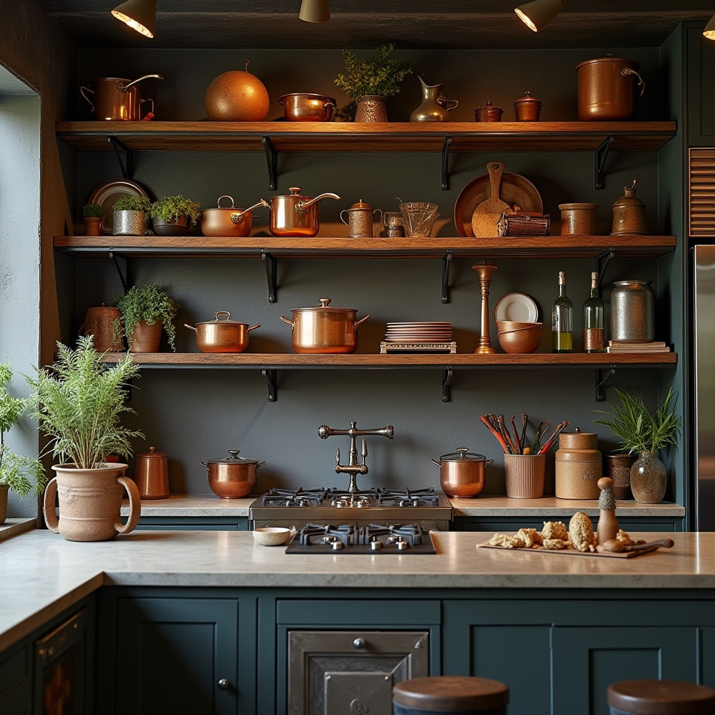 boho kitchen shelves 9