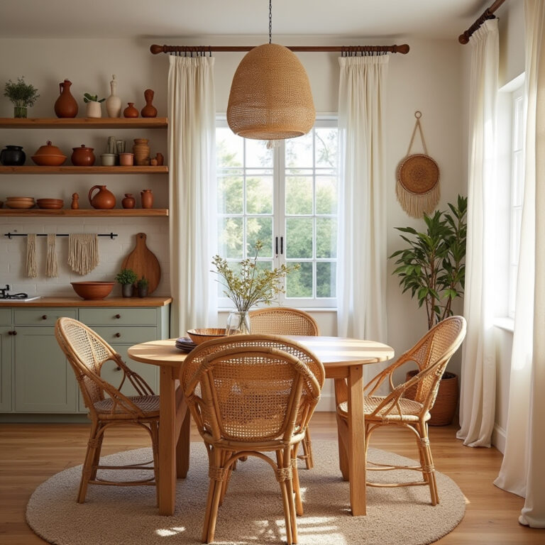boho kitchen table and chairs 1