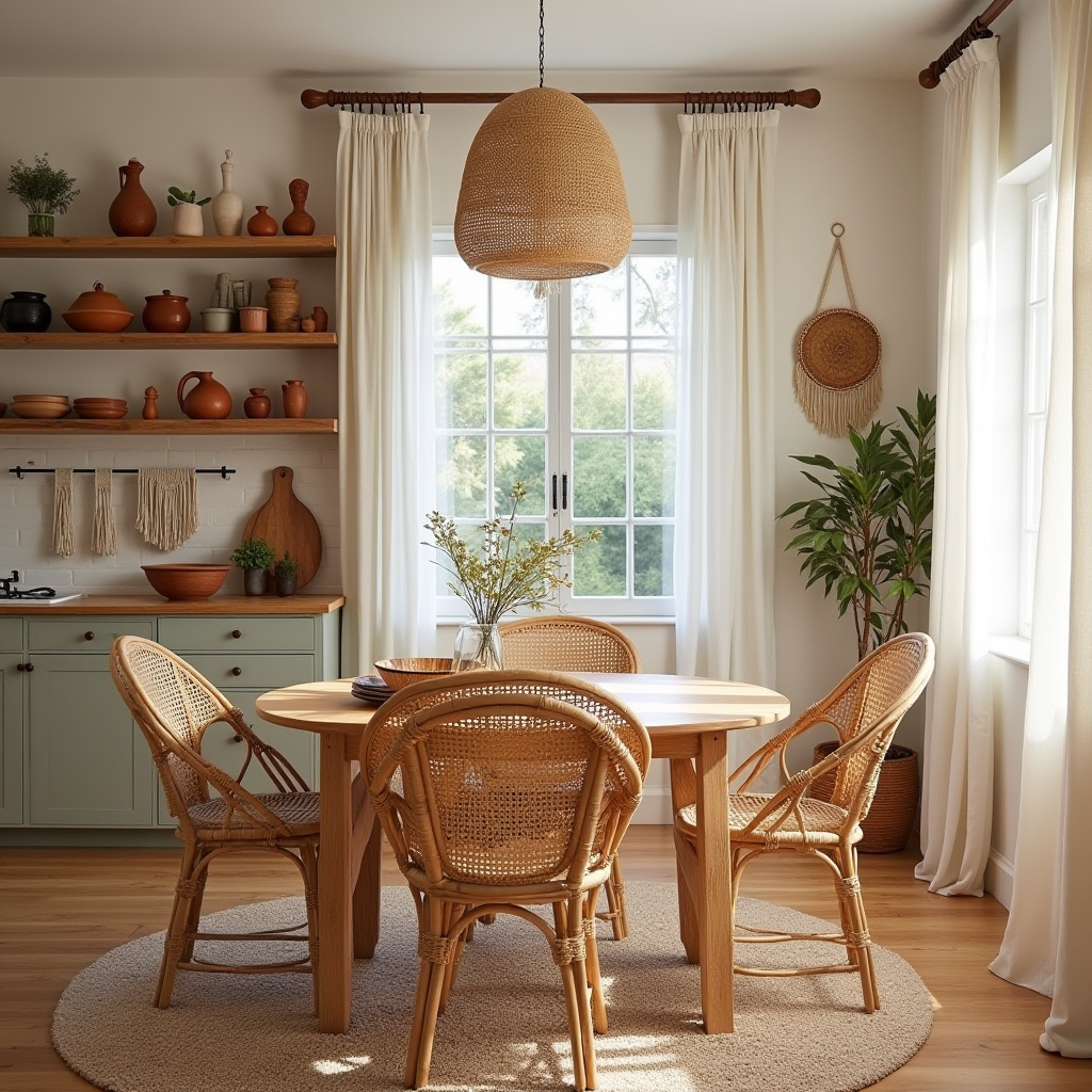 boho kitchen table and chairs 1