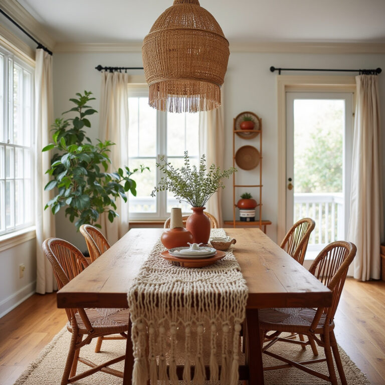 boho kitchen table centerpiece 1