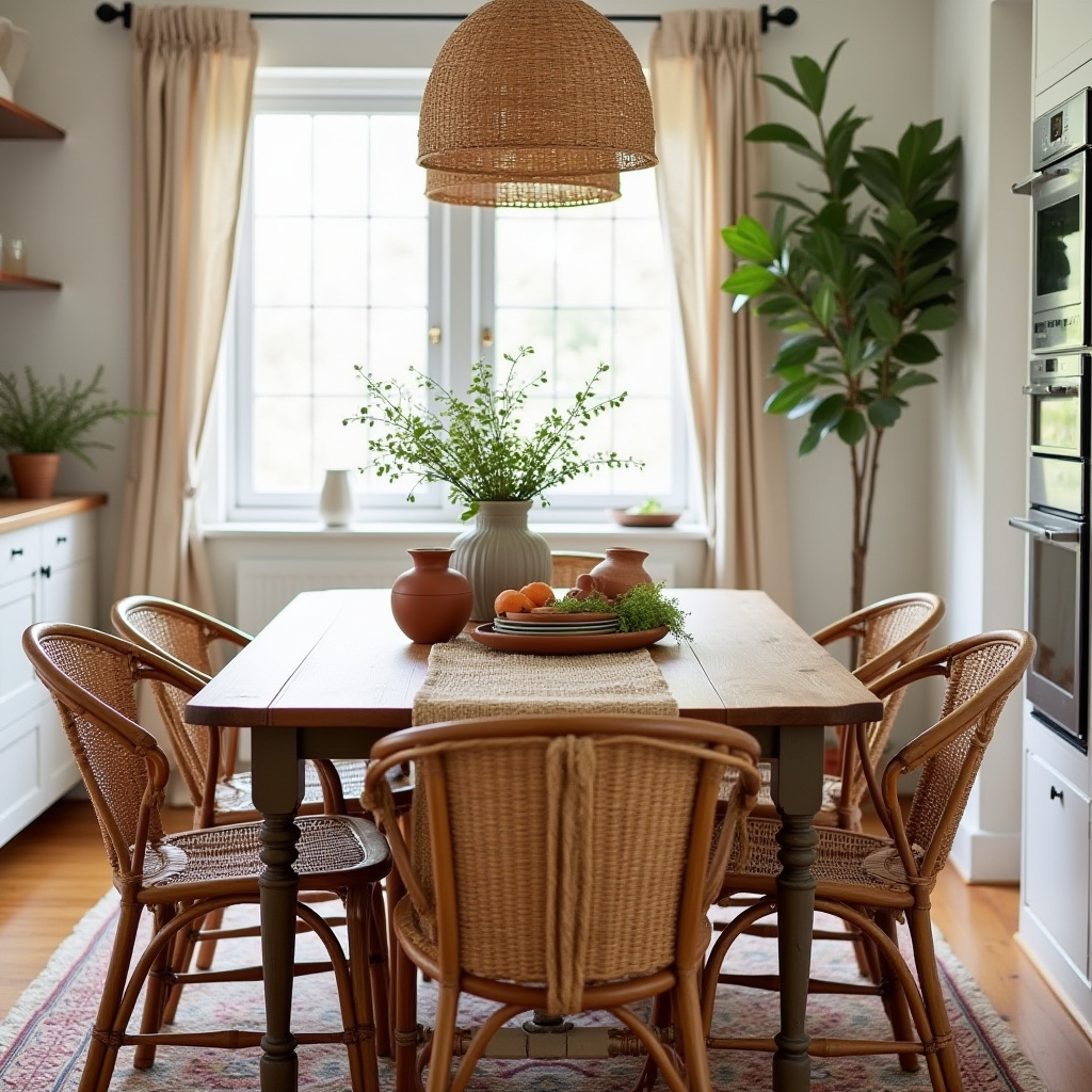 boho kitchen table centerpiece 2