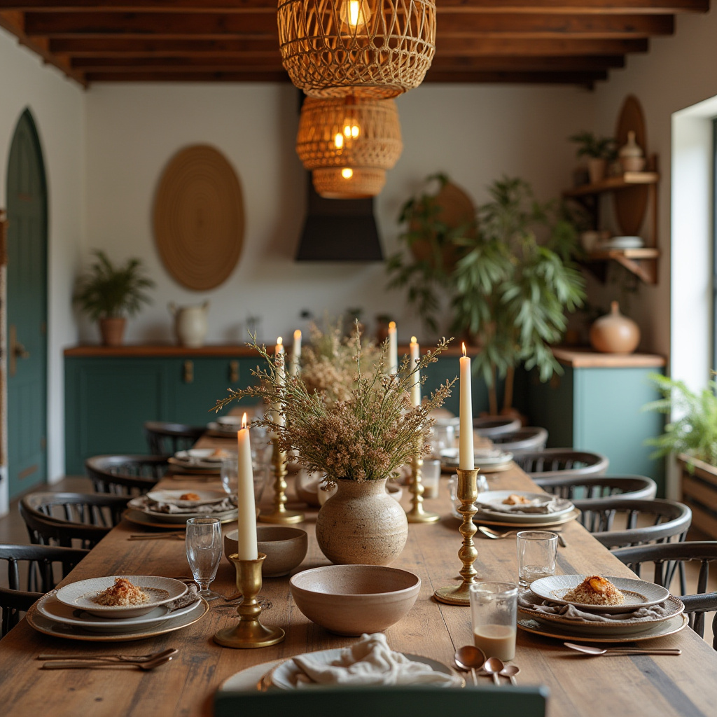 boho kitchen table centerpiece 3