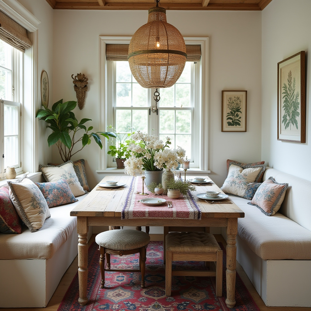 boho kitchen table centerpiece 34