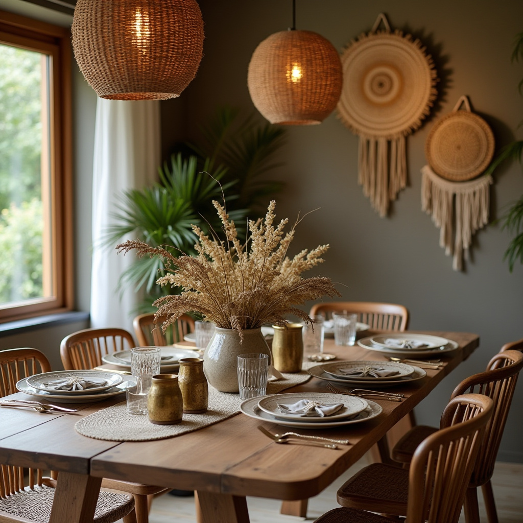 boho kitchen table centerpiece 4