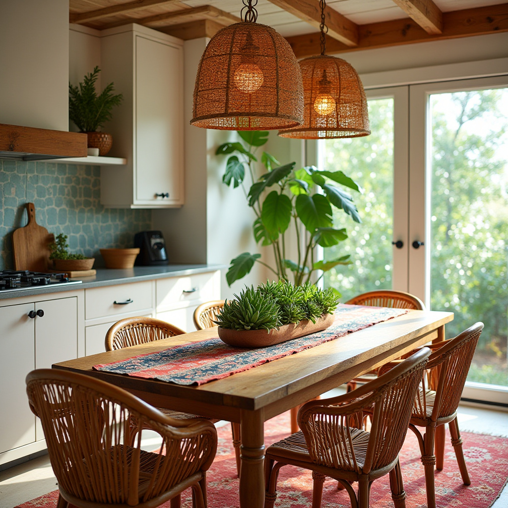 boho kitchen table centerpiece 5