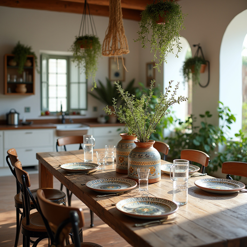 boho kitchen table centerpiece 8
