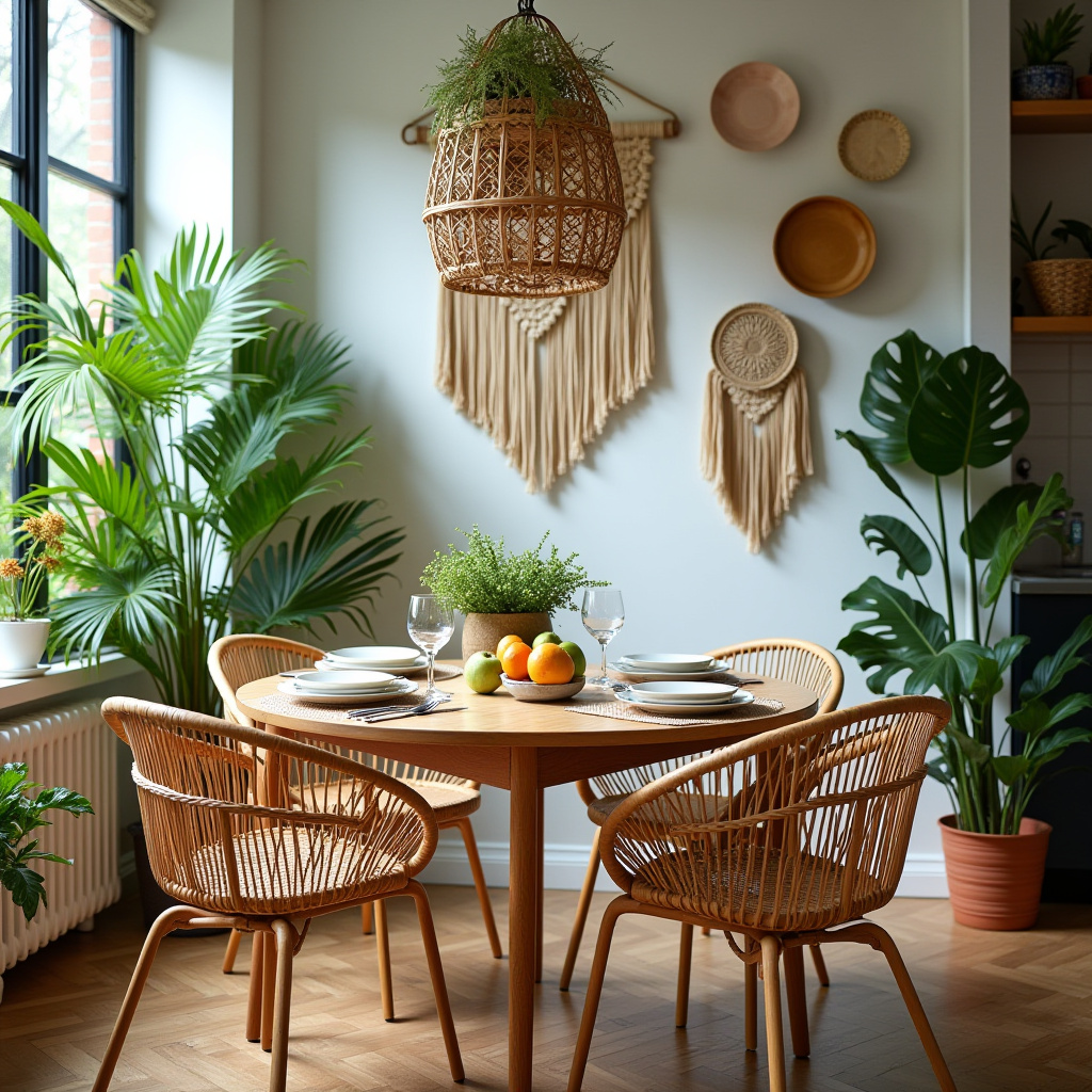 boho kitchen table decor 23