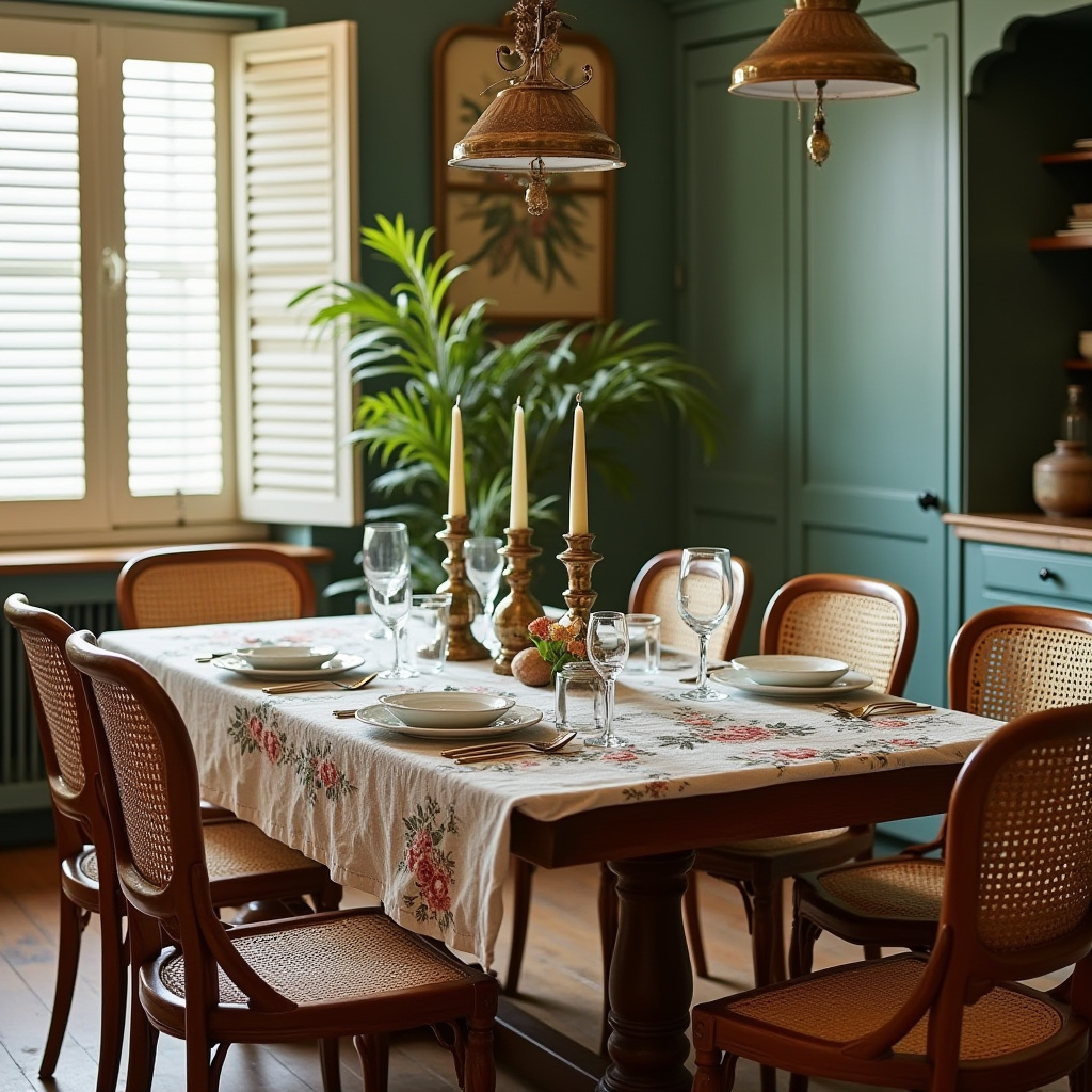 boho kitchen table decor 37