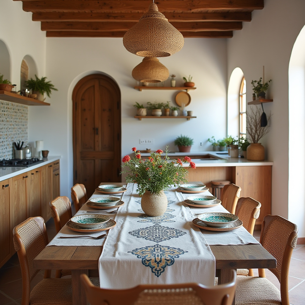 boho kitchen table decor 8