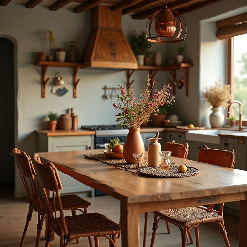 boho kitchen table decor 9