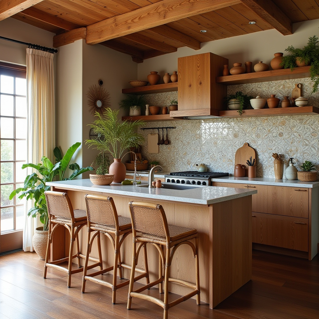 boho kitchen tile backsplash 2