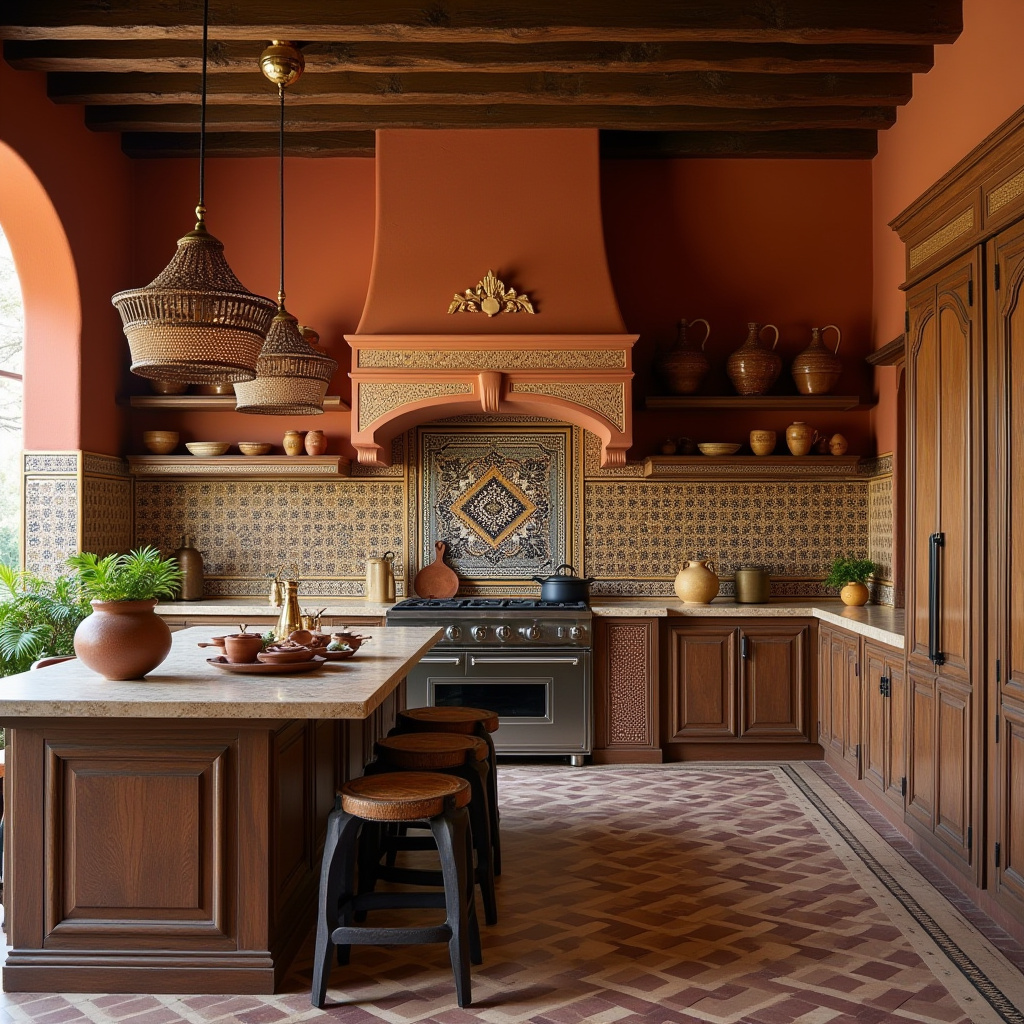 boho kitchen tile backsplash 23