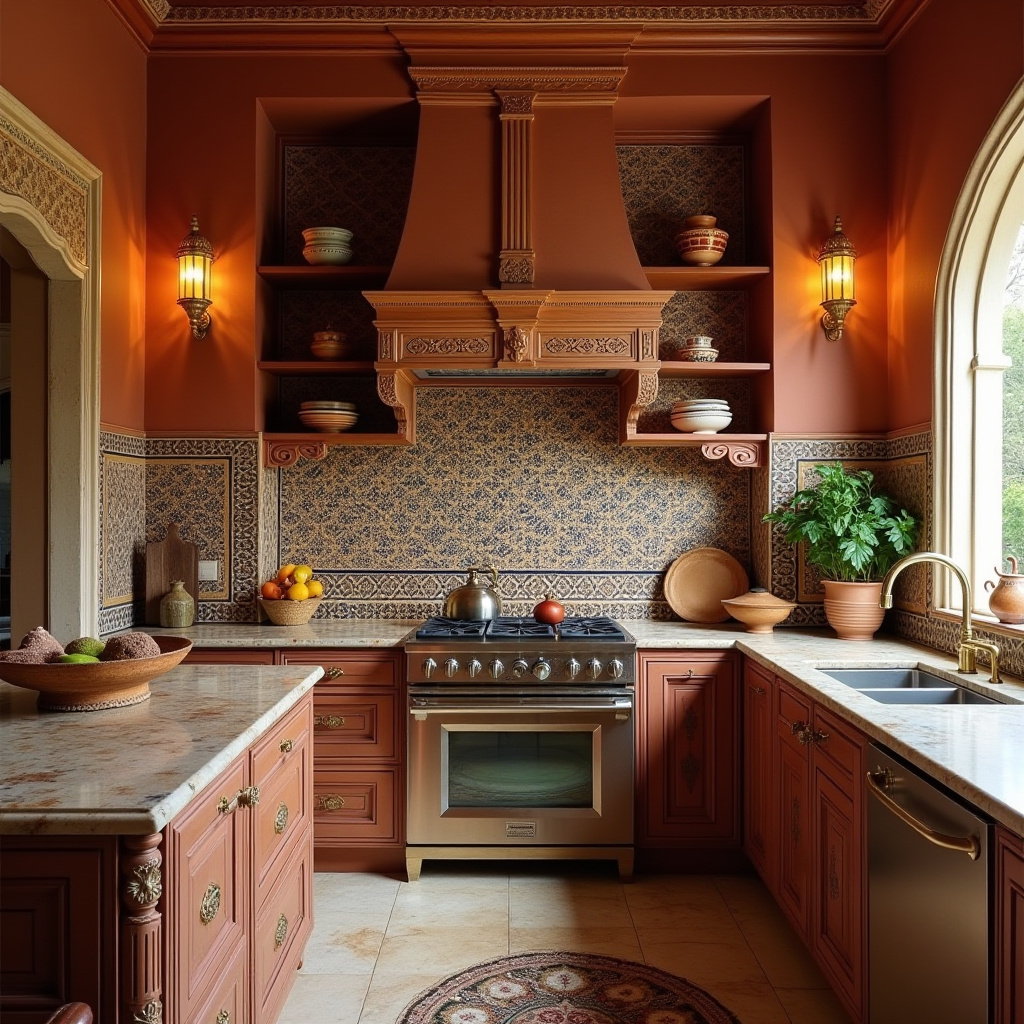 boho kitchen tile backsplash 24