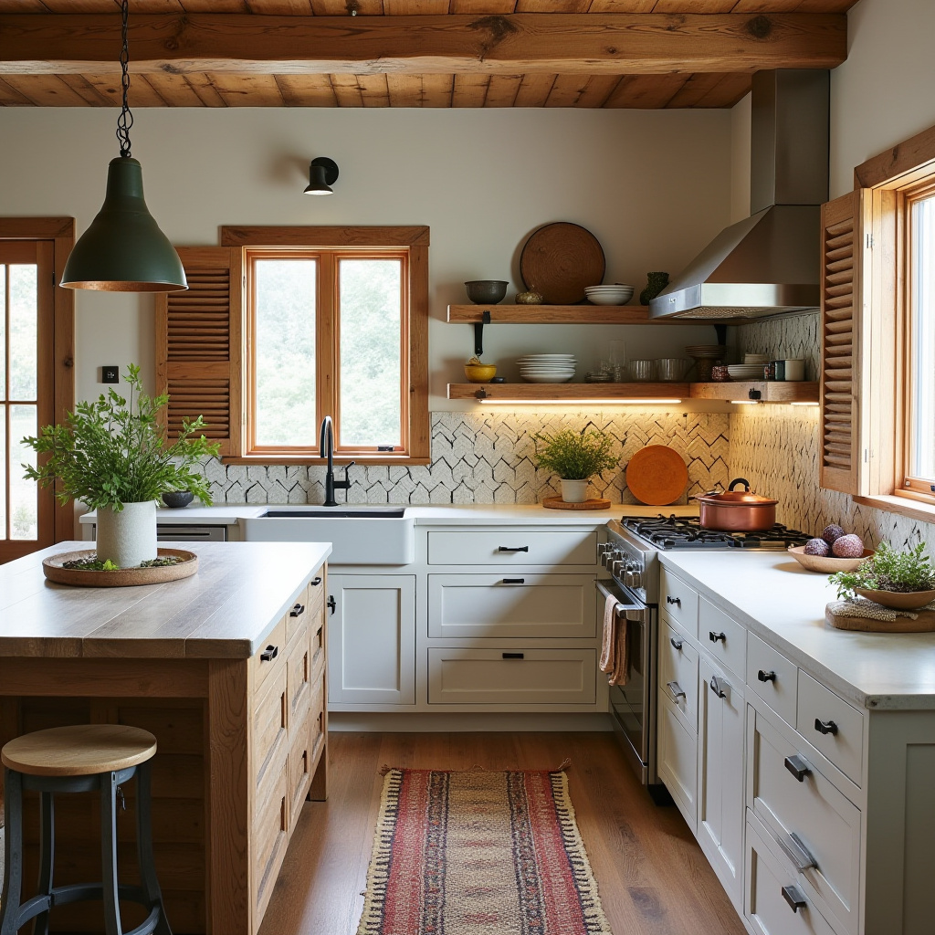 boho kitchen tile backsplash 29