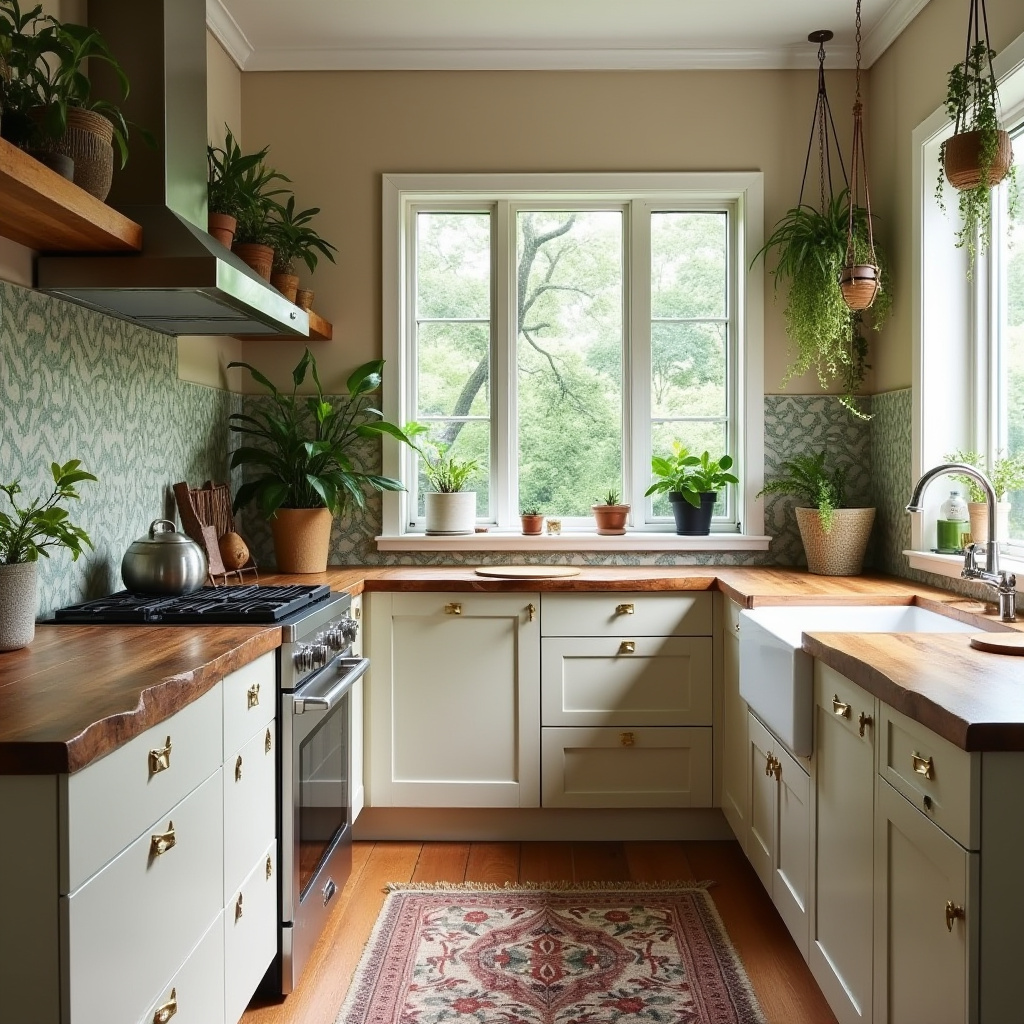 boho kitchen tile backsplash 38