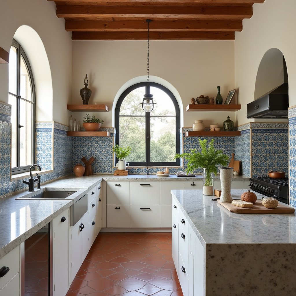 boho kitchen tile backsplash 8