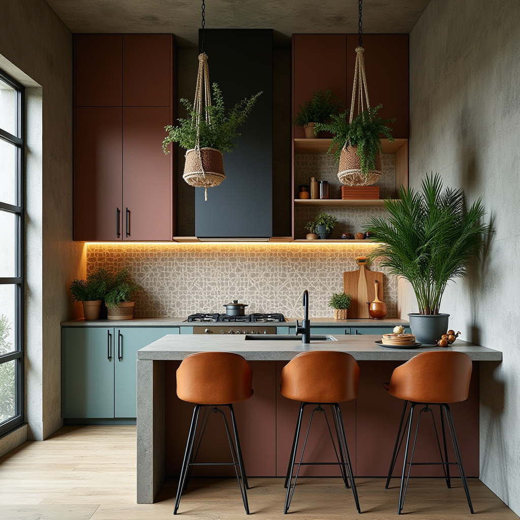 boho kitchen tile backsplash 9