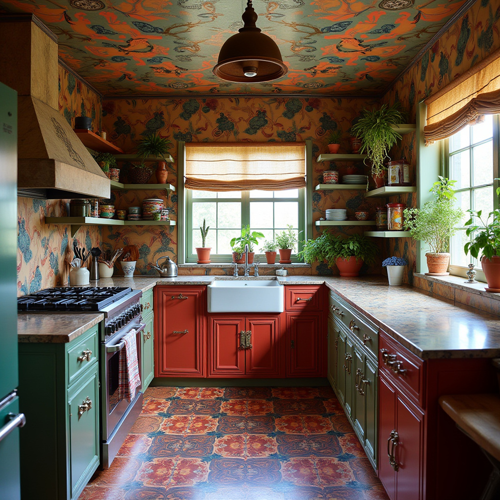 boho kitchen tiles 37