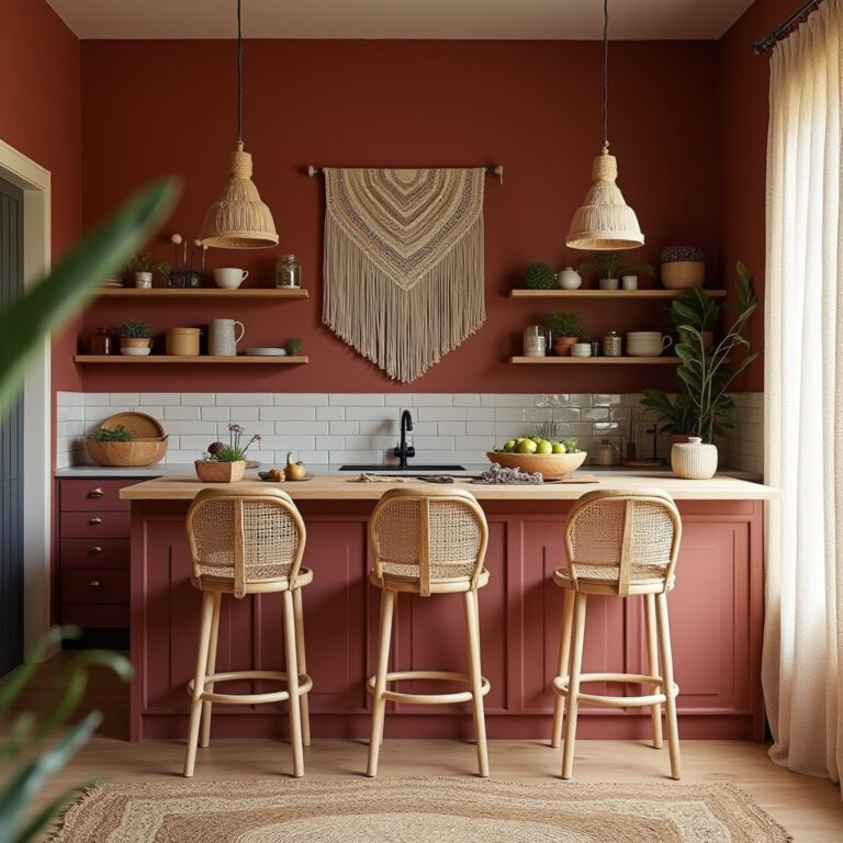 boho kitchen wall colors 1