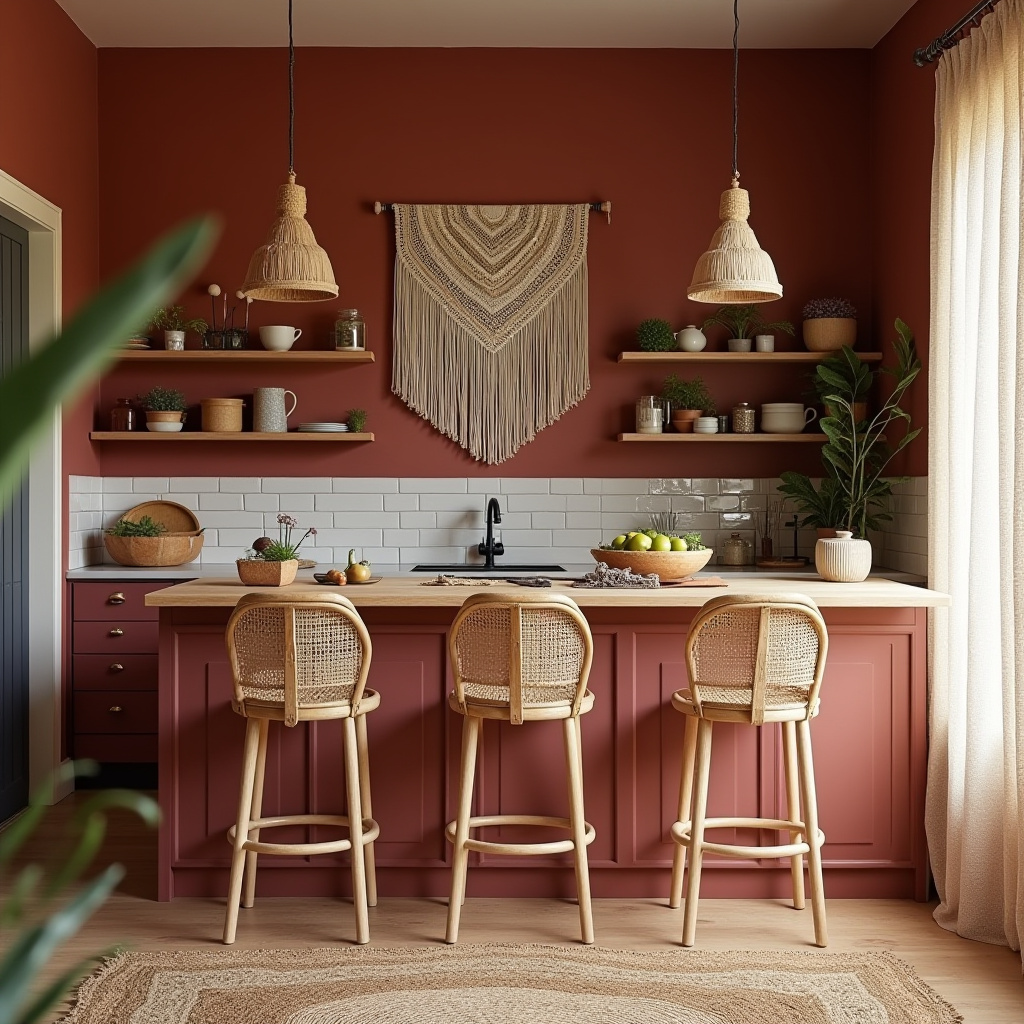 boho kitchen wall colors 1