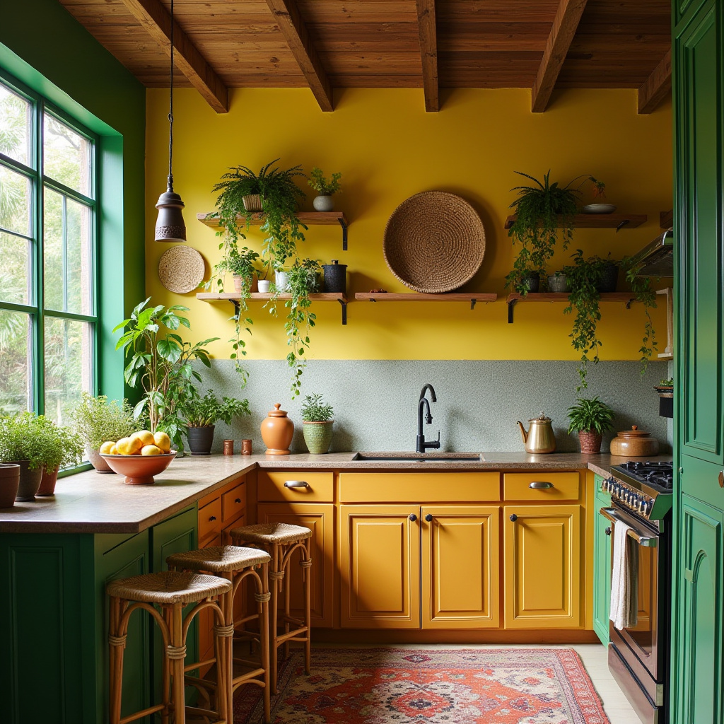 boho kitchen wall colors 21