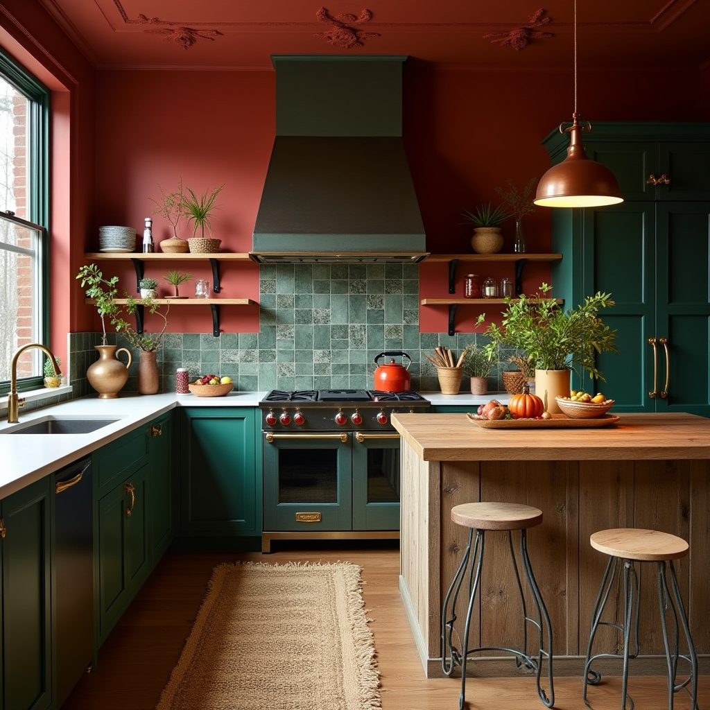 boho kitchen wall colors 23