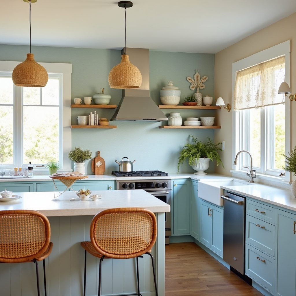 boho kitchen wall colors 27