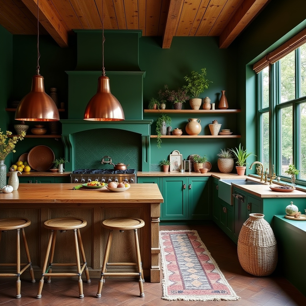 boho kitchen wall colors 3